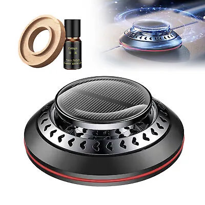 $19.95 • Buy SolarPowered Car Air Freshener Rotating Solar Essential Oil Diffuser For Living