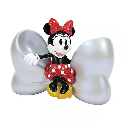 Disney Showcase DISNEY 100 MINNIE MOUSE Figurine 6013125 Platinum BOW • $39.99