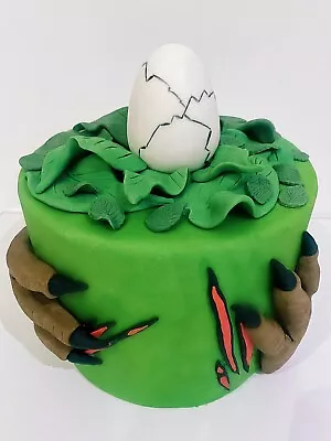 Edible Dinosaur Cake Topper Decoration In The Style Of Jurassic Park • £34.99