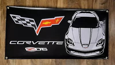 Big Banner Corvette C6 Z06 Front Sign Poster Racing 4'x2' • $59.99