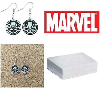 Hydra Logo Charm Dangle Earrings Marvel Comics Avengers W/Gift Box New • $9.97