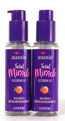 $16.99 • Buy 2 Count Aussie 3.2 Oz Total Miracle Restoring Oil With Apricot & Macadamia Oil