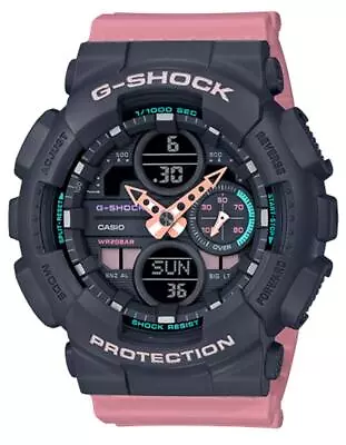 Casio Ladies Iconic Classic G-Shock S-Series Pink Resin Band Watch GMAS140-4A • $60.66