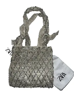 (NWT!) Zara Beaded Shoulder Tote • $19