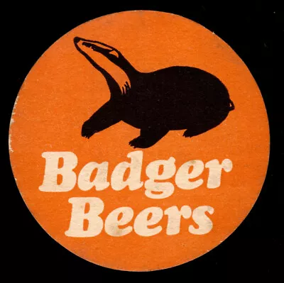 Hall & Woodhouse Badger Beers Vintage Beer Mat • £2.75