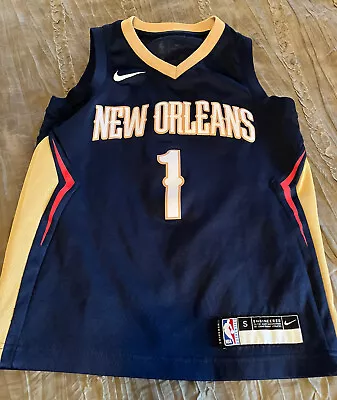 ZION WILLIAMSON New Orleans PELICANS Swingman NIKE Youth SMALL Jersey NBA Blue • $29.99
