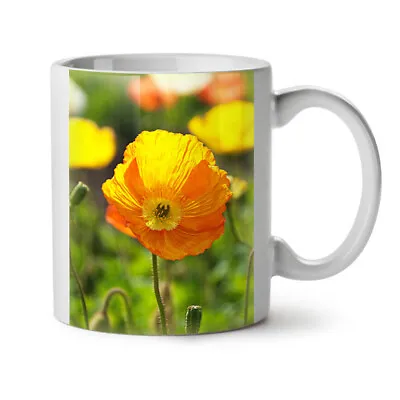 £17.99 • Buy Yellow Poppy Photo NEW White Tea Coffee Mug 11 Oz | Wellcoda