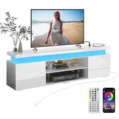 LED TV Stand For TVs Up To 75  With Power Outlet & Entertainment Center • $259.99