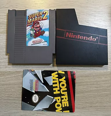 Super Mario Bros. 2 Authentic Nintendo NES PAL Game Cart W/ Poster & Case • $28.95