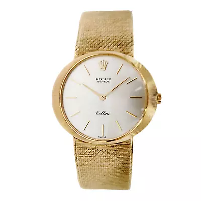 Rolex Cellini Vintage 14K Yellow Gold Wristwatch W/ Light Champagne Dial. • $4995