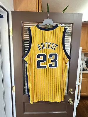 Indiana Pacers #23 Ron Artest Authentic Reebok STITCHED NBA Basketball Jersey 52 • $120