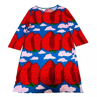 Marimekko Dress Tunic Strawberry Sleeve Length 3/4 Length 124cm Size M 2404M* • $119