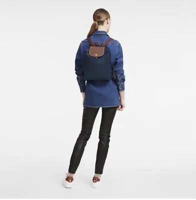 Longchamp Le Pliage Original Nylon Backpack Navy Blue • $65