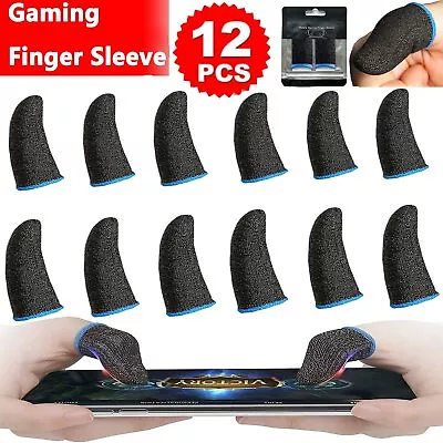 $7.82 • Buy 12PCS Gaming Finger Sleeve Mobile Screen Game Controller Sweatproof Gloves AU
