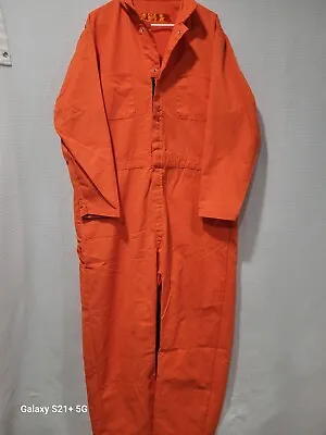 Orange Jumpsuit Coveralls Mens Red Kap Size Tall 50 Regular • $30