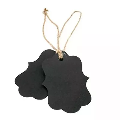 £2.90 • Buy Black ECO KRAFT Paper Gift TAGS Card Label | Free String | 100 Per Pack 