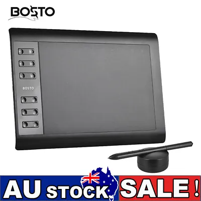 BOSTO 1060Plus 10*6 Inch Art Digital Graphics Drawing Tablet Kit 8192 Levels AU • $49.99