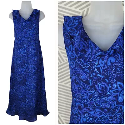 Vintage 90s Party Slip Dress Size 12 Long Midi Layered Evening Party Romantic  • $33.99