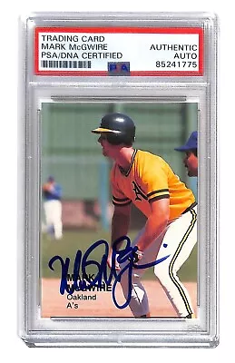 Mark McGwire Autographed 1988 Play Ball Card PSA/DNA Oakland A's 94773 • $79.20