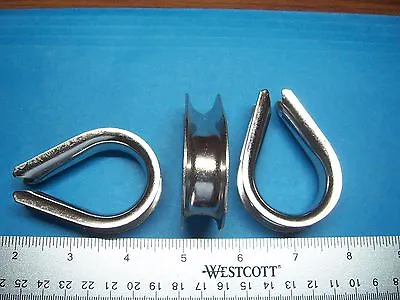 Stainless Steel Wire Rope Thimbles 12 Mm For 1/2  Diameter Cable (Qty 2) • $11