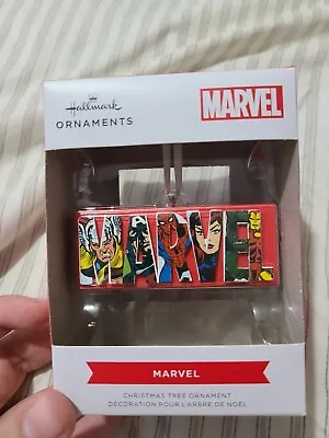 Marvel Comics Logo Heroes & Villains Avengers Hallmark Ornament 2022 New In Box • $8.49