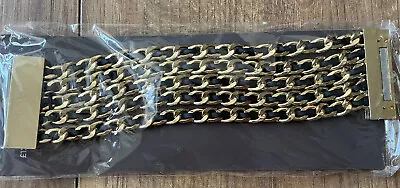 £4.99 • Buy River Island Masculine Dress Fashion Jewellery Bracelet Gold And Black