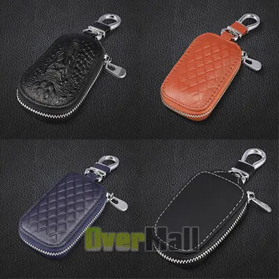 Car Remote Key Case Cover FOB Protective Keychain Bag Zipper Wallet Holder Bags • $9.65