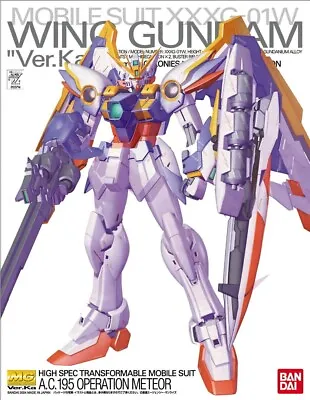 $57.99 • Buy Bandai Gundam Wing XXXG-01W Wing Gundam Ver Ka.  1/100 MG Master Grade Model Kit