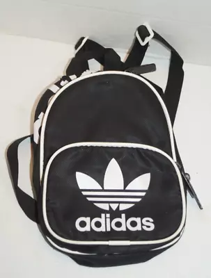 Adidas Mini Backpack Purse Black Small Travel Bag • $19.99