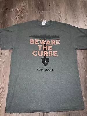 Beware The Curse Of Oak Island T Shirt Nova Scotia Mystery Men’s Size Medium • $14.95