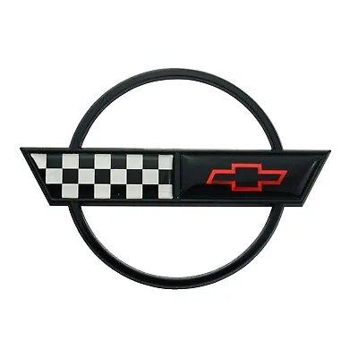 91-96 Corvette C4 Rear Gas Lid Door Deck Emblem NEW 14060260 GM (Black) • $20.99