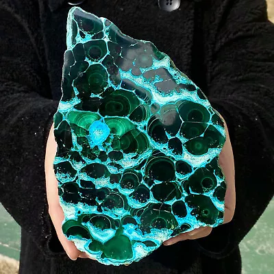 1.95LB Natural Chrysocolla/Malachite Transparent Cluster Rough Mineral Sample • $0.99