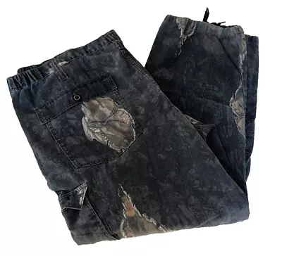 Mossy Oak Men's Realtree Camouflage Hunting Cargo Pants Black Size XXXL 48/50 • $40