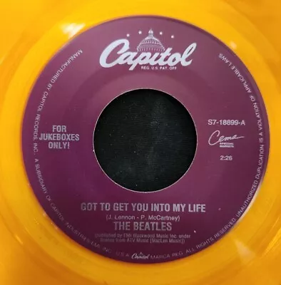 Got To Get You Into My Life The Beatles  Capitol Cema Jukebox Only Yellow 45 New • $10