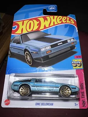 2023 Hot Wheels DMC Delorean Blue HW The 80's 8/10 Excellent 101/250 VHTF • $1.82