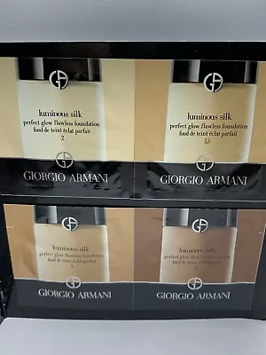 Giorgio Arman Luminous Silk Foundation Sample Card Shade 2 55 9 & 14 - 4 X1ml • £6.99