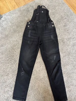 £0.99 • Buy Next Black Denim Dungarees Age 12