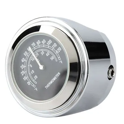 Aluminium Motorcycle Front Chrome Handlebar Mount Thermometer For Most Models • $6.30