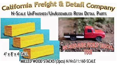 Milled Wood Lumber Stacks-3pcs N/1;160 N CAL Freight & Details *NEW* • $5.89