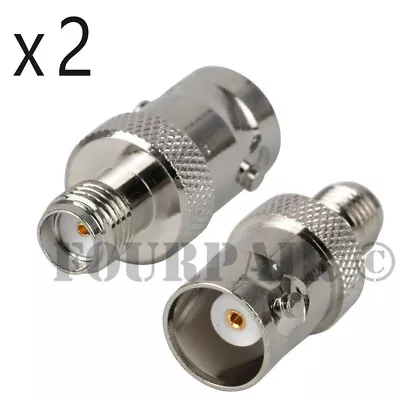 2 Pack Lot - SMA Female To BNC Jack RF Coax Coaxial Adapter Converter Connector • $6.39