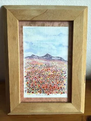 £10 • Buy Original Framed Floral Watercolour Painting A Sea Of Poppies J Mitchell-Finch 99