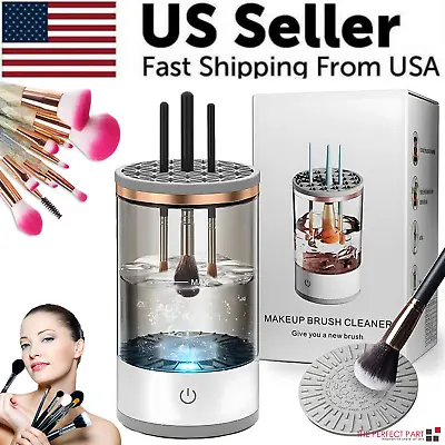 Automatic Brush Cleaner Electric Makeup Brush Cleaning Machine Fast Clean Dryer • $13.89