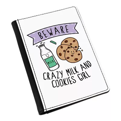 £16.50 • Buy Beware Crazy Milk And Cookies Girl Passport Holder Cover Case Daughter Funny
