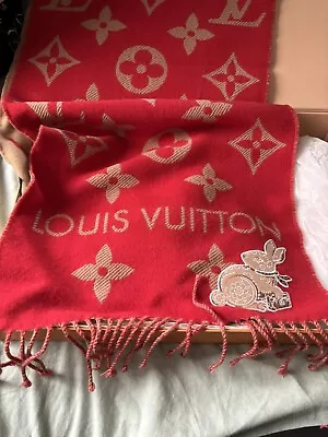 Louis Vuitton Monogram Wool Rabbit Scarf Limited Edition • £375