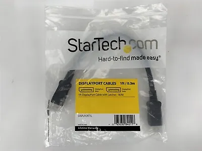 StarTech 1ft DisplayPort Cable With Latches Male / Male DISPLPORT1L • $12.50
