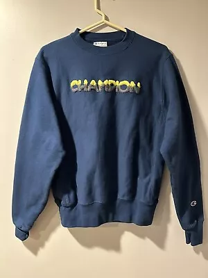 Champion Reverse Weave Crewneck Sweatshirt - Small - Navy Blue - Vintage • $7