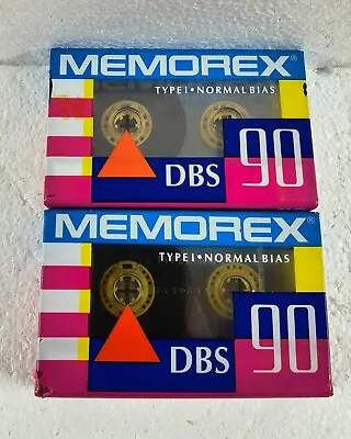2 Memorex DBS 90 Audio Cassette Tapes • $10.13