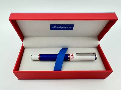 Montegrappa Atlantis Blue/white Resin Fine Fountain Pen New 100% Genuine Rp $525 • $375