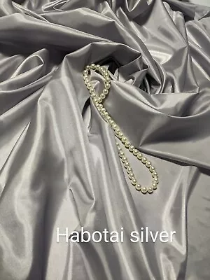$3.97 • Buy Silk Habotai Lining Silver 60  Wide By Yard , Blouse, Scarves, Lingerie.