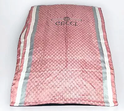 GUCCI Scarf - 100 % Soie Silk 68x26 GUCCI Pattern PINK Stripes  • $130